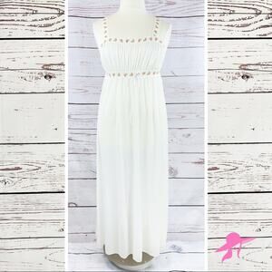 Lorraine vintage nightgown with rose lace sheer